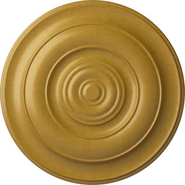 Ekena Millwork Niobe Ceiling Medallion (Fits Canopies up to 8 5/8"), Hand-Painted Iridescent Gold, 18"OD x 1 1/2"P CM18NIIGS - main